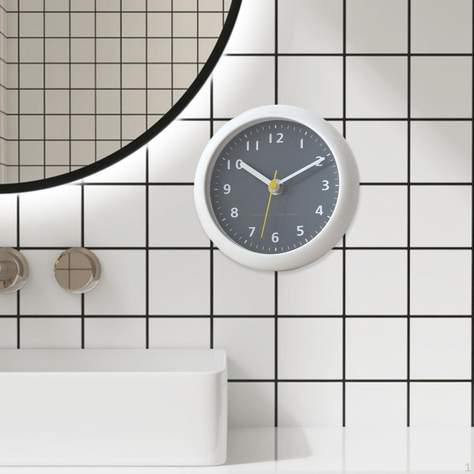 

Часы для ванной с присосками, разработанные для удобного просмотра в душе или на кухне Deep Gray