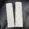 2pcs Soft Leather Universal Car Safety Seat Belt Cover Diamond Crystal Auto Shoulder Pad Styling Car Interior Accessories