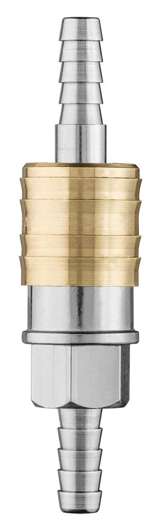 Quick connector for compressor with 6 mm hose end