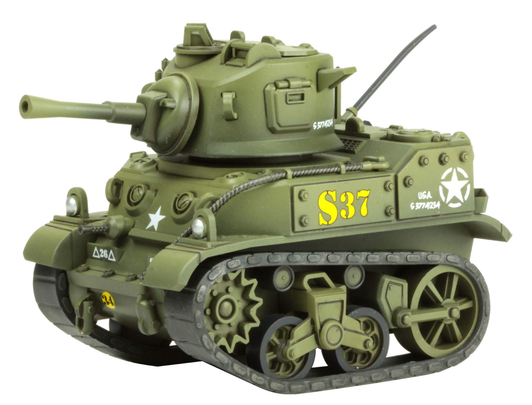 

Meng Model Серия World War Toons Американский легкий танк M5 Стюарт Пластиковая модель MWWT012 Предварительно окрашенная