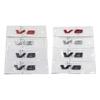 1Pc 3D Chrome Black V8 Logo Letters Car Fender Emblem Badge Sticker For AMG GL ML SL 500 220 C63 S500 V8 Accessories
