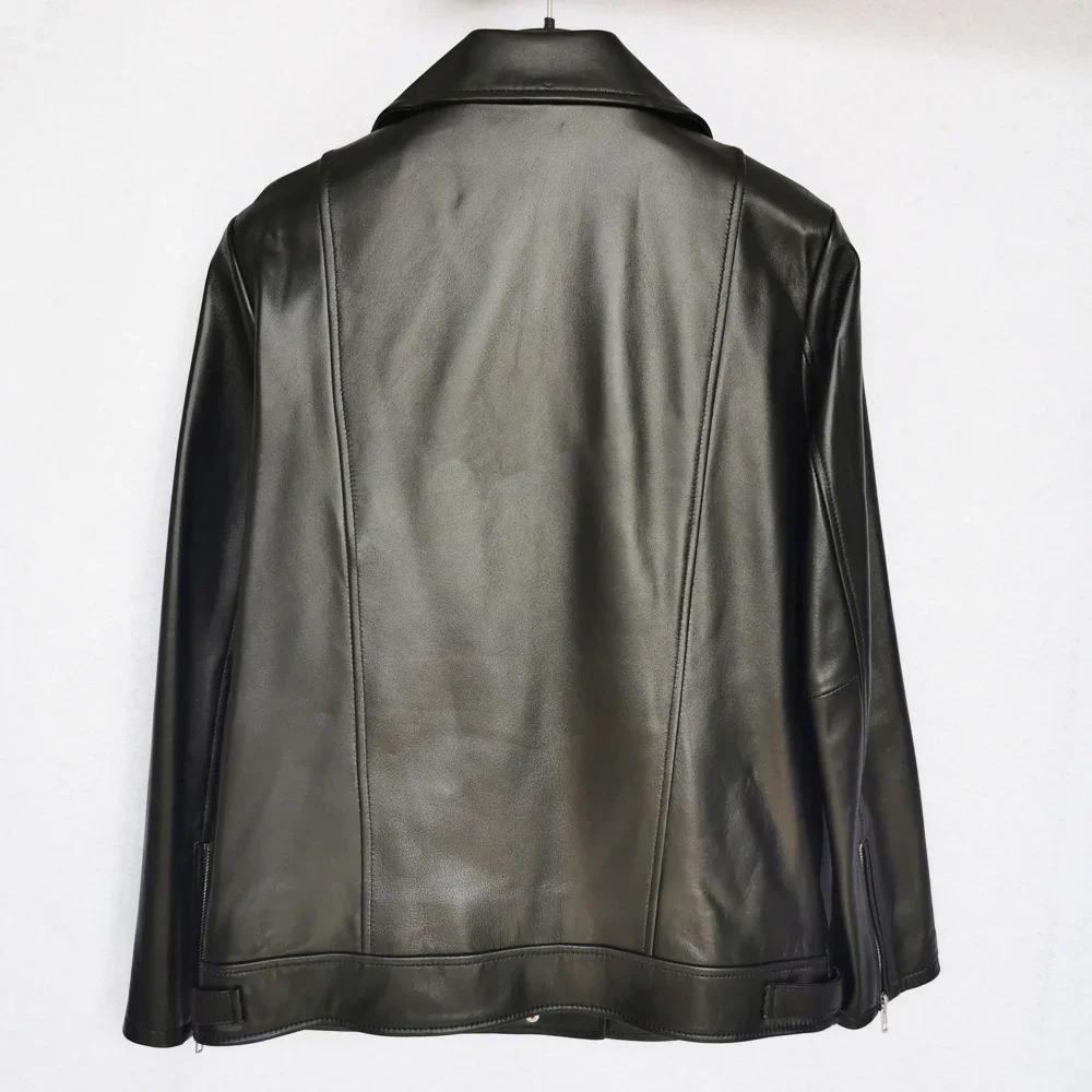 Maplesteed OVERSIZE Frauen Leder Jacke Lose 100% Weiche Schaffell Weibliche Natürliche Haut Mantel Frühling Herbst Plus Größe M486