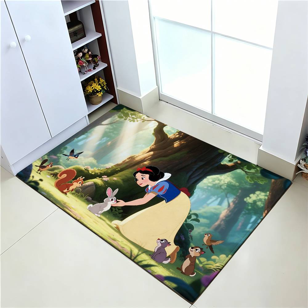 Cute S-snow W-White Carpet Bathroom Anti-slip Mat Door Mat Home Decoration Mat Entrance Door Mat Scratch-resistant Door Mat