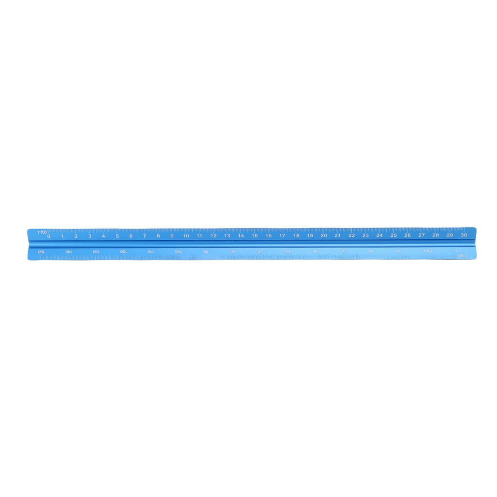 Triangular Scale Ruler 30cm Metric Aluminum Drafting Scale Ruler for Architect Draftsman Engineer Student