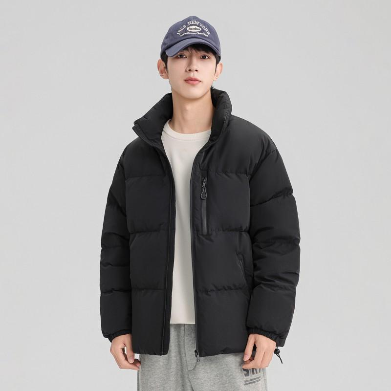 Men Women Winter Down Jacket Warm Thick Stand Collar Casual Loose Fit Duck Puffer Coat