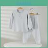 Childrens Spring Autumn Long Sleeve Cotton Pajama Set For Kids 3 To 8 Years Old