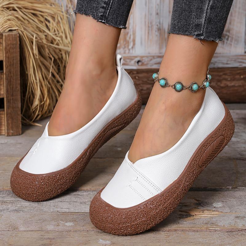Flats Women Shallow Shoes 2025 Autumn Designer Retro Sport Shoes Fashion Casual Sneakers Running New Trends Zapatillas De Mujer