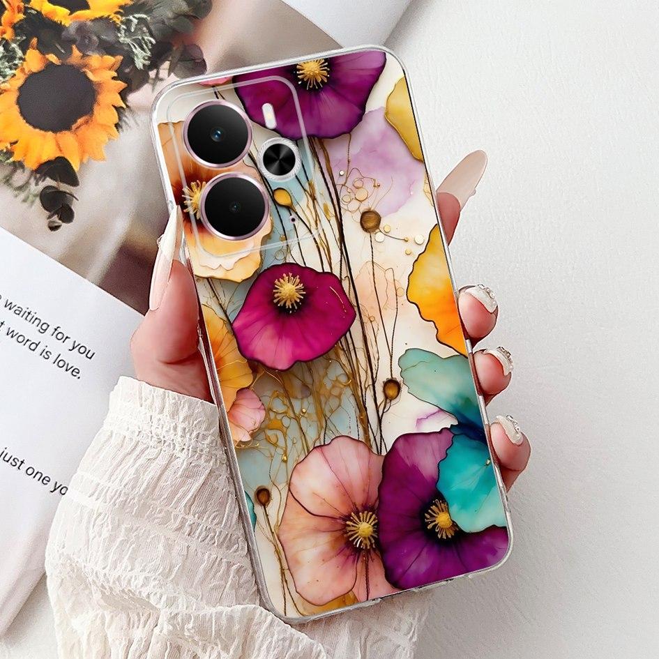 Case For Realme 14 5G New Stylish Rose Butterfly Moon Soft Silicone Cover Coque For Realme14 14X 14T Bumper Realme14T 14 X Funda