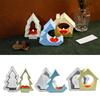Candlestick Molds Silicone Crafts Mold House/Tree Shape Candle Stand Moulds Silicone Texture Ornament Molds for Candle