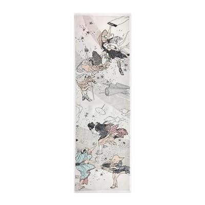 Ukiyo-e Tenugui Towel - Hokusai Manga, "Wind" - Katsushika Hokusai, 100% Cotton, Made In Japan, Tokka Fabric, Gentle On Skin, Lightweight