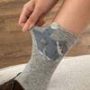 1 Pair Ladies Cute Cat Socks Women 3D Cat Socks Quirky Socks Spring Autumn and Winter