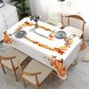 Autumn Pumpkin Maple Leaf Tablecloths for Table Decor Washable Fall Thanksgiving Theme Rectangle Table Cloth Wedding Party Decor