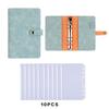 A6 PU Leather 6-Hole Planner with Cash Envelope and Notebook Inserts