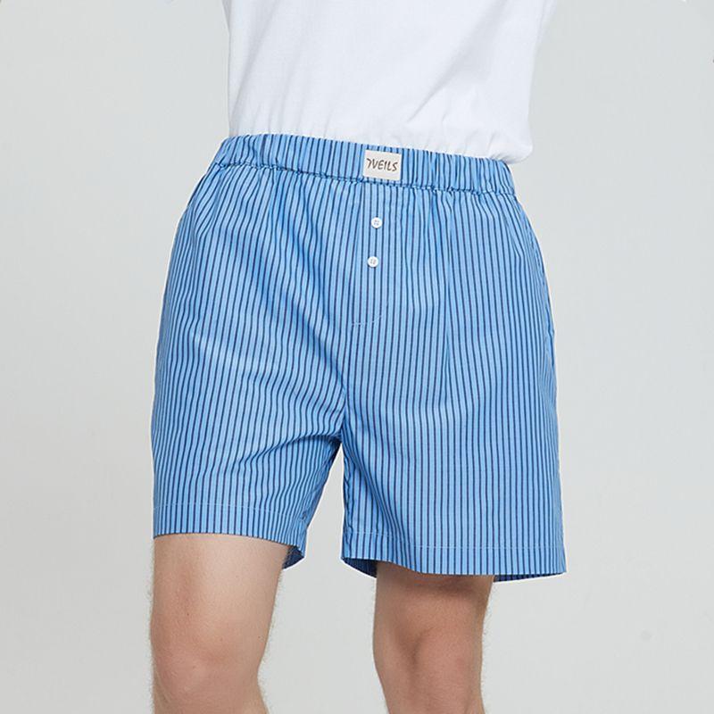 Contrast Color Design Pure Cotton Stripe Summer Men's Shorts Pajama Pants Home Pants Loose Thin Air Conditioning Pants Arro Pants