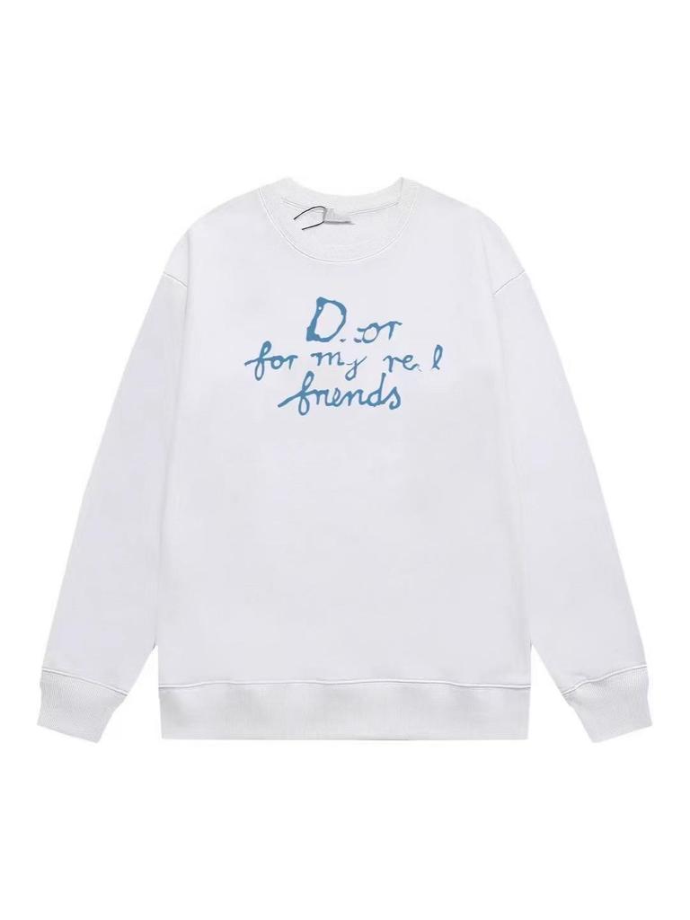 DO Marka Sonbahar/Kış Unisex 420g Harf Baskılı Bisiklet Yaka Kapüşonlu Sweatshirt - Yeni Gelen