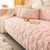 Merry Christmas Soft Faux Fur Warm Sofa Covers Anti-slip Couch Protector Solid Color Sofa Cover Towel Sofa Blanket Pet Kid Mat