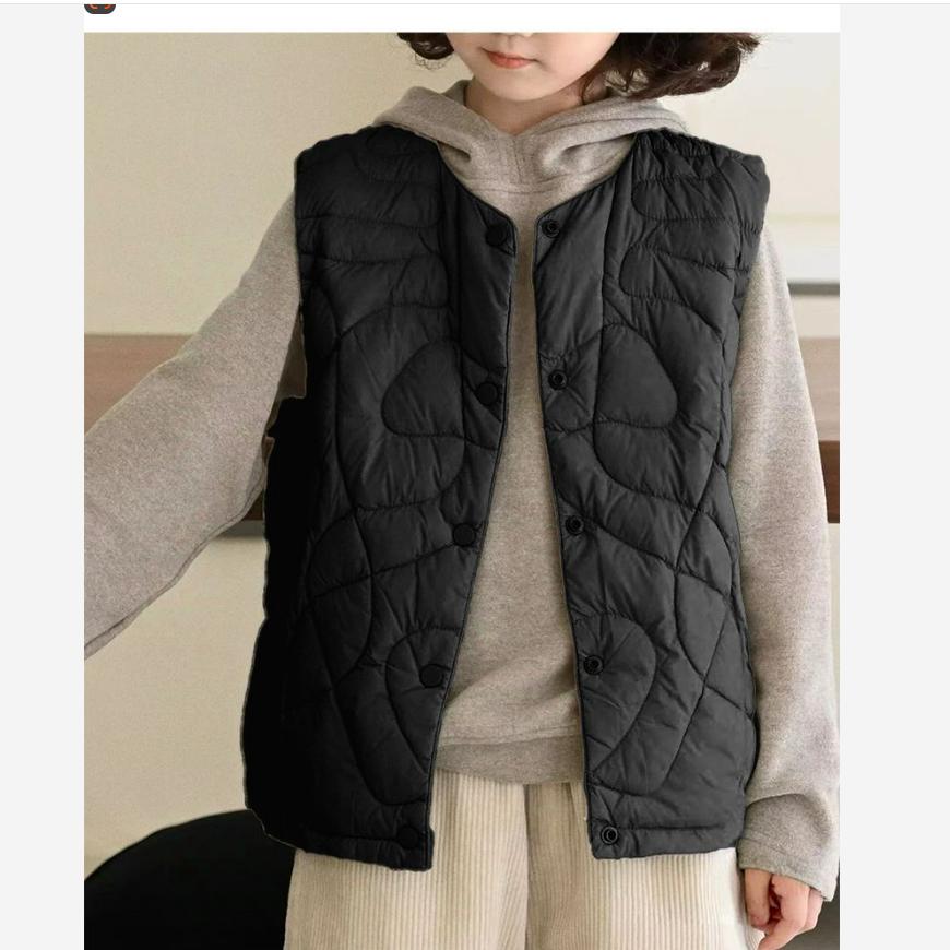 High-velvet Middle-aged Children's Down Vest with 90% Duck Down Content, School Uniform Artifact To Keep Warm