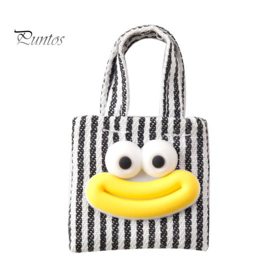 

Миниатюрная холщовая сумка с мультяшным рисунком, реалистичная тканевая мини-сумка для кукол, декор для декора, игрушки, аксессуары для кукольного дома для кукол в масштабе 1/6 1/12 B чёрный