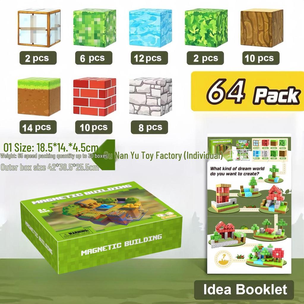 Pink Castle Magnetic Building Blocks: Educational Construction Set for Kids