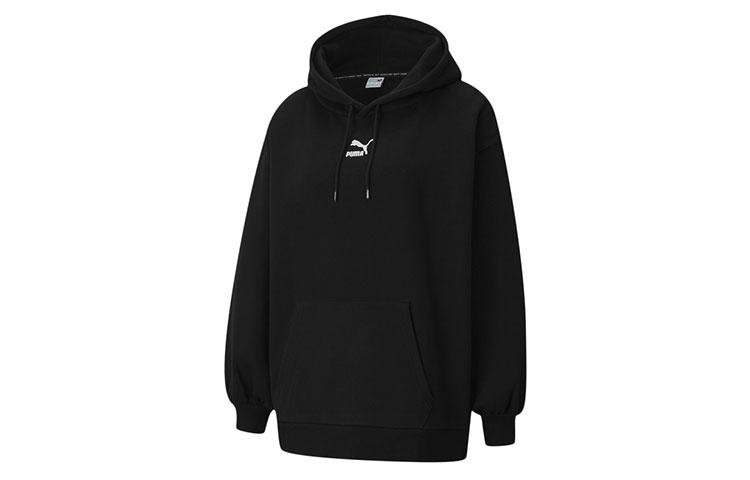 PUMA CLASSICS Sweatshirts Women s Black Hooded Moderate Regular 530280-01 M