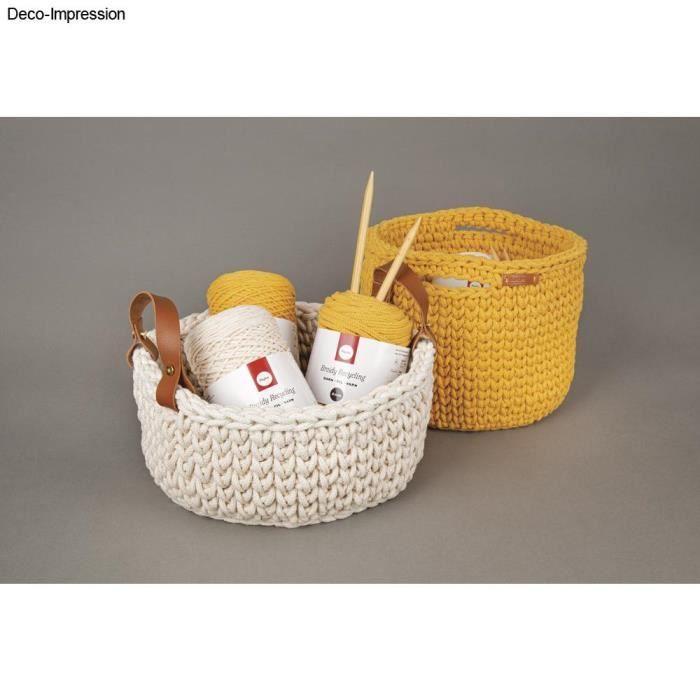 Fil Braidy Recycling - Braidy - 4mm - Jaune miel - Pelote 250g - 65m