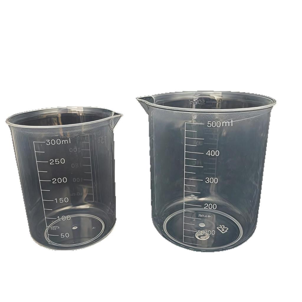 Graduated Transparent Plastic Beaker for Laboratory Use