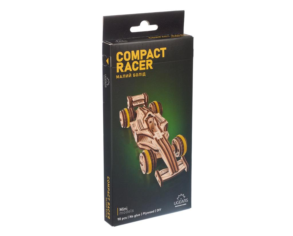 Ugears Compact Racer 70252 Wooden No Glue or Tools 3D Puzzle with Assembly Puzzle, Required, Instructions, Beginner-Friendly