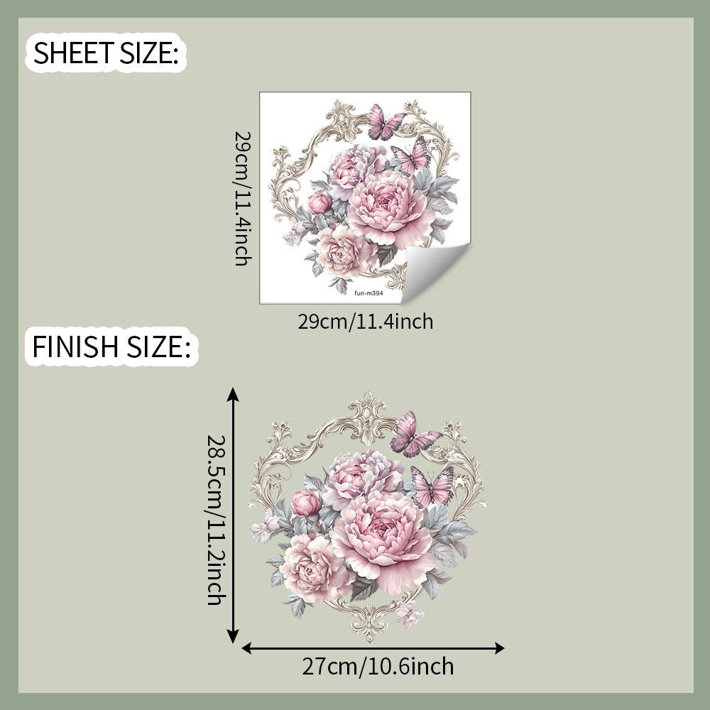 

Акварельные Наклейки на Цветы, Бабочки, Листья для Ванной, Туалета и Унитаза для Украшения fun-m394