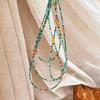 Natural Turquoise BABY Bead Clavicle Chain Necklace Retro National Style Niche Style