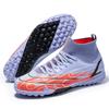 Vibrating Football Shoes Boys and Girls High-top TF Broken Nails Youth Training Lawn Football Shoes One Piece 2025