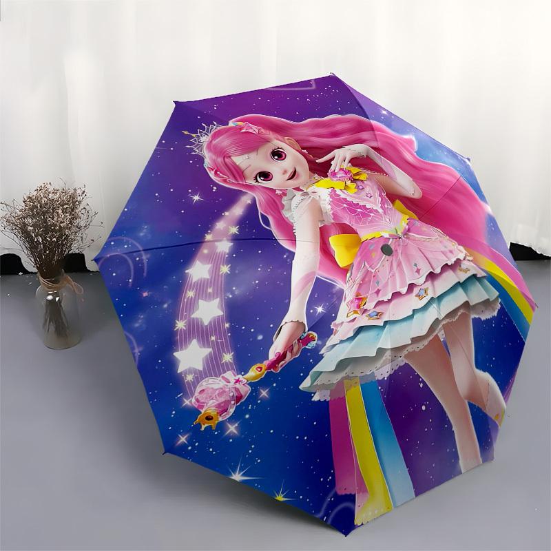 Fairy Tale, Magic Wand Automatic Opening and Closing, 8 rib Structure Portable Umbrella, Suitable for Men and Women in All Seasons  Perfect