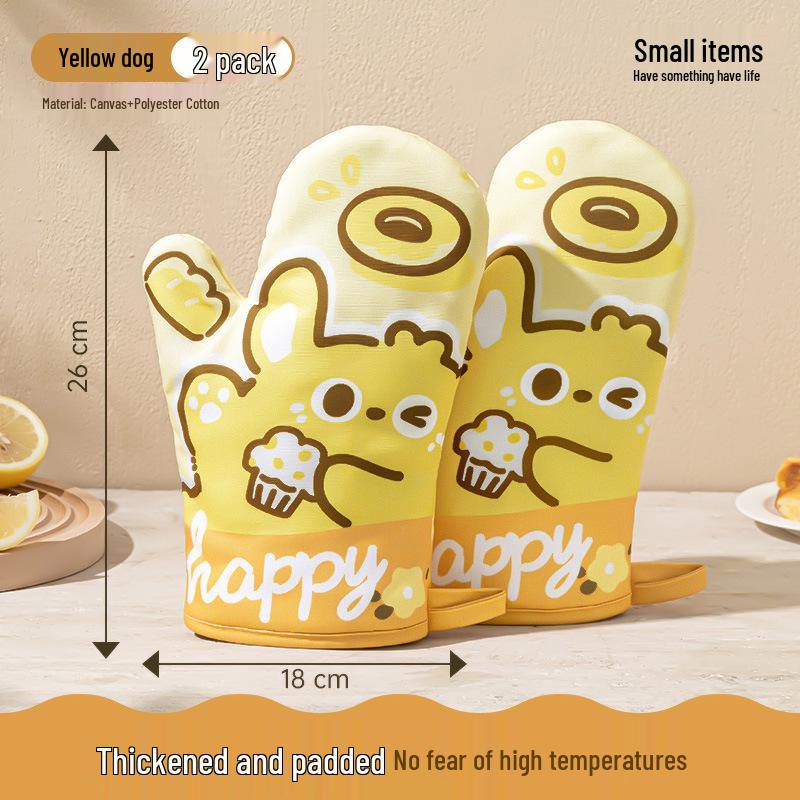 

Heat-Resistant Silicone Oven Gloves - Thick, Non-Slip, Anti-Scald Kitchen Mitts for Baking and Microwave Use