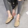 New Large-sized Pocket Shoes for Women, Casual Burken Shoes, Thick-soled Semi-slipper, Soft Soles for Lazy People