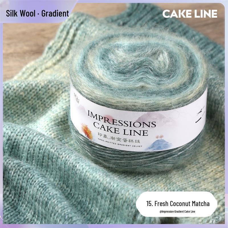 Impression Gradient Silk Wool Mohair Yarn Ball for Hand-Knitting & Crochet