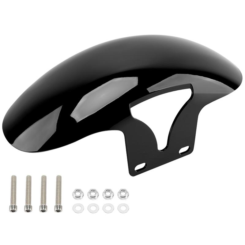 

Motorcycle Accessories For Harley Softail M8 Fatboy FLFBS FLFB 2018-up Front Fender Short Mudguards Protector Cover Gloss Black чёрный