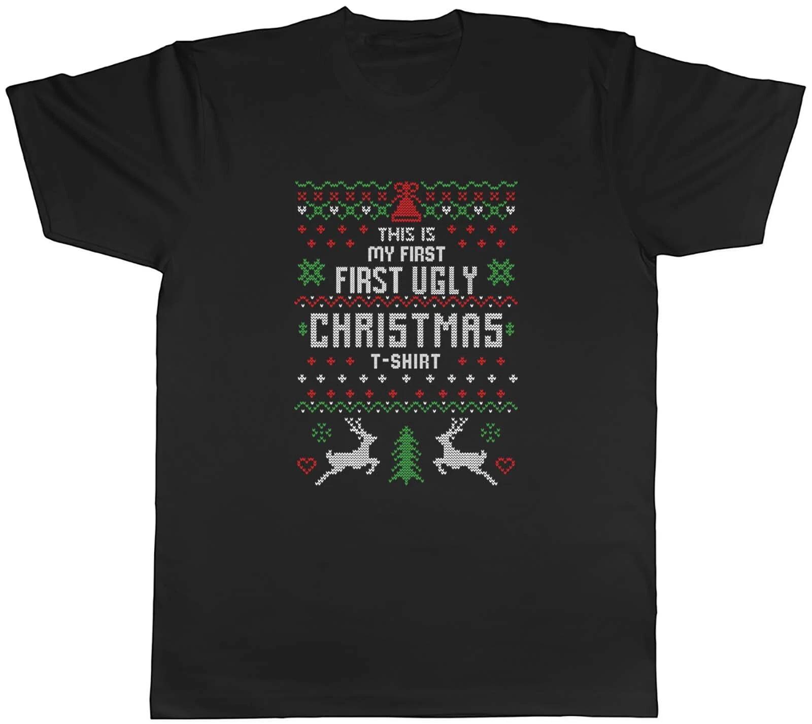 This Is My First Ugly T-shirt Christmas Mens Unisex T-Shirt Tee Gift M