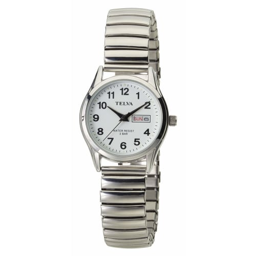 

CREPHA Women s Analog Watch with Elastic Band, Date Display, Day of the Week Display, Water Resistant, White, TE-AL179-WTS