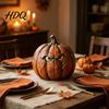 Dekorative Feiertags-Kürbis-Bastelarbeiten Halloween Holzfigur Rustikales Gruseliges Ornament Herbststil Heimdeko-Artikel Tischmittelstück für