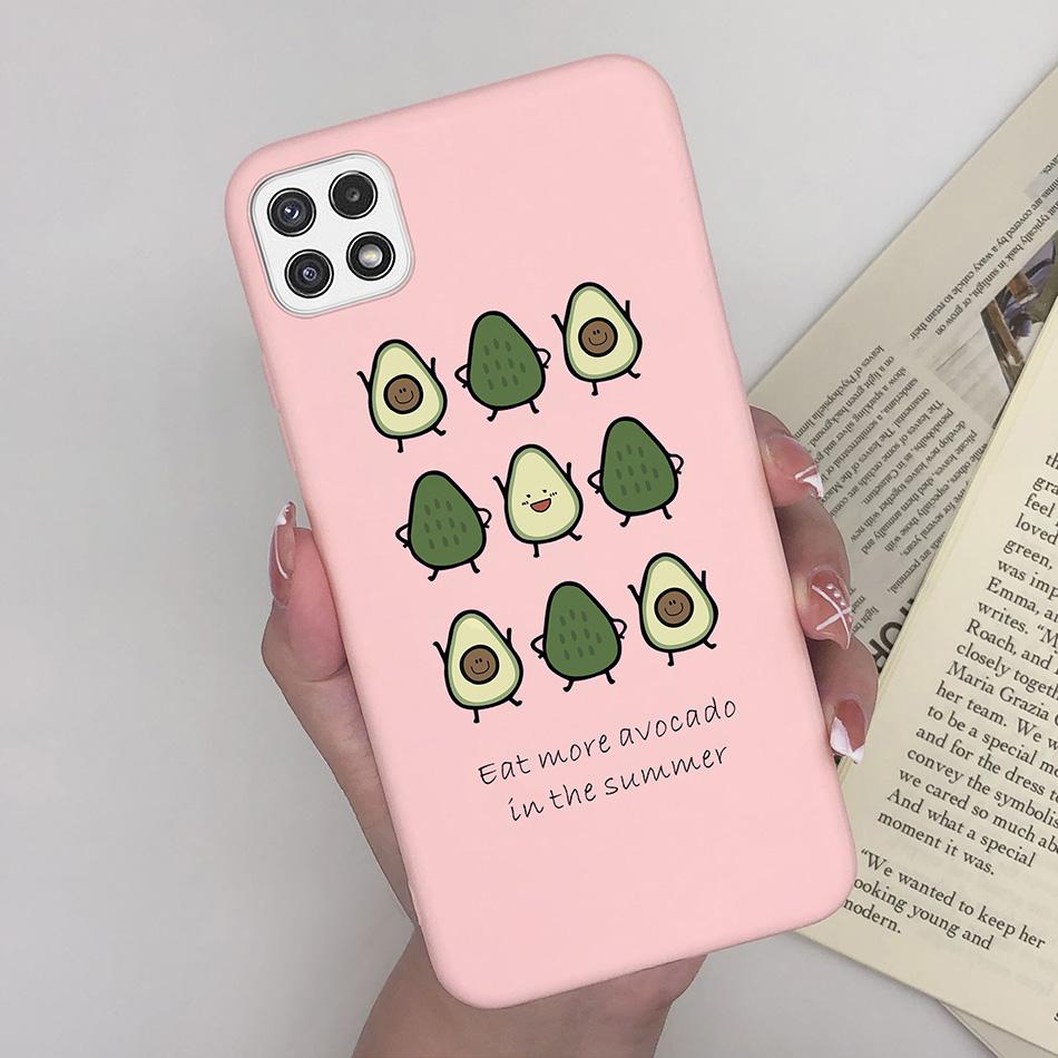 For Samsung Galaxy A22 A22s F42 5G Case Cute Avocado Silicon Back Soft Phone Cover For Samsung A 22 A 22s F 42 5G Colorful Shell