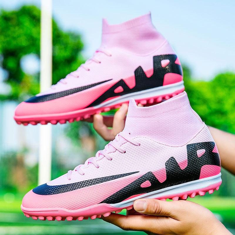 New football shoes men's and women's long nails broken nails adult sports shoes large size artificial grass training shoes