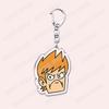 Popular Eddsworld Tord Keychains for Accessories Bag  Anime Comic Ringo Edds Meme Keyrings Jewelry Gamers Fans Friends Gifts