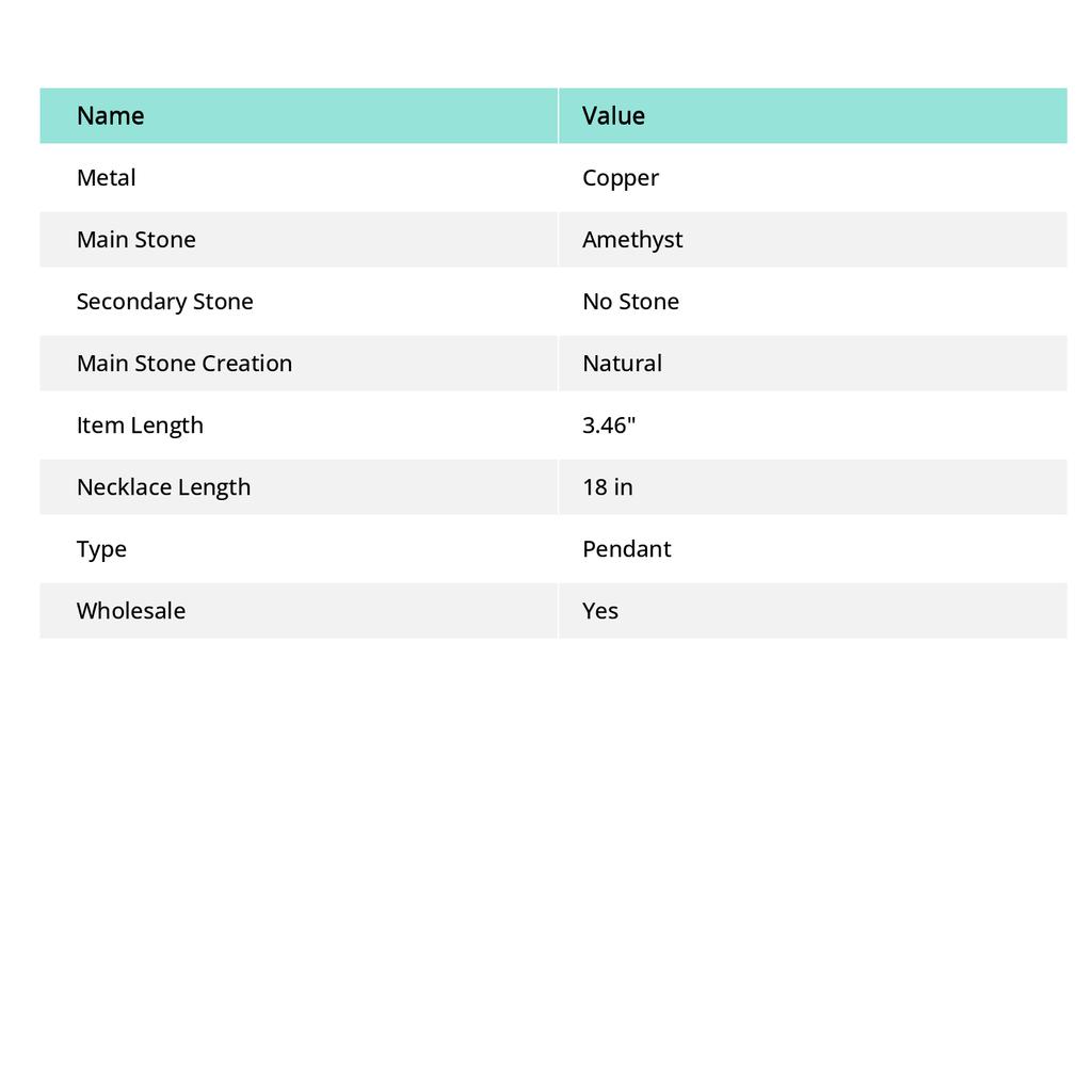 Octopus Sage Amethyst Handmade Copper Wire Wrap Pendant 3.46" Z5q83