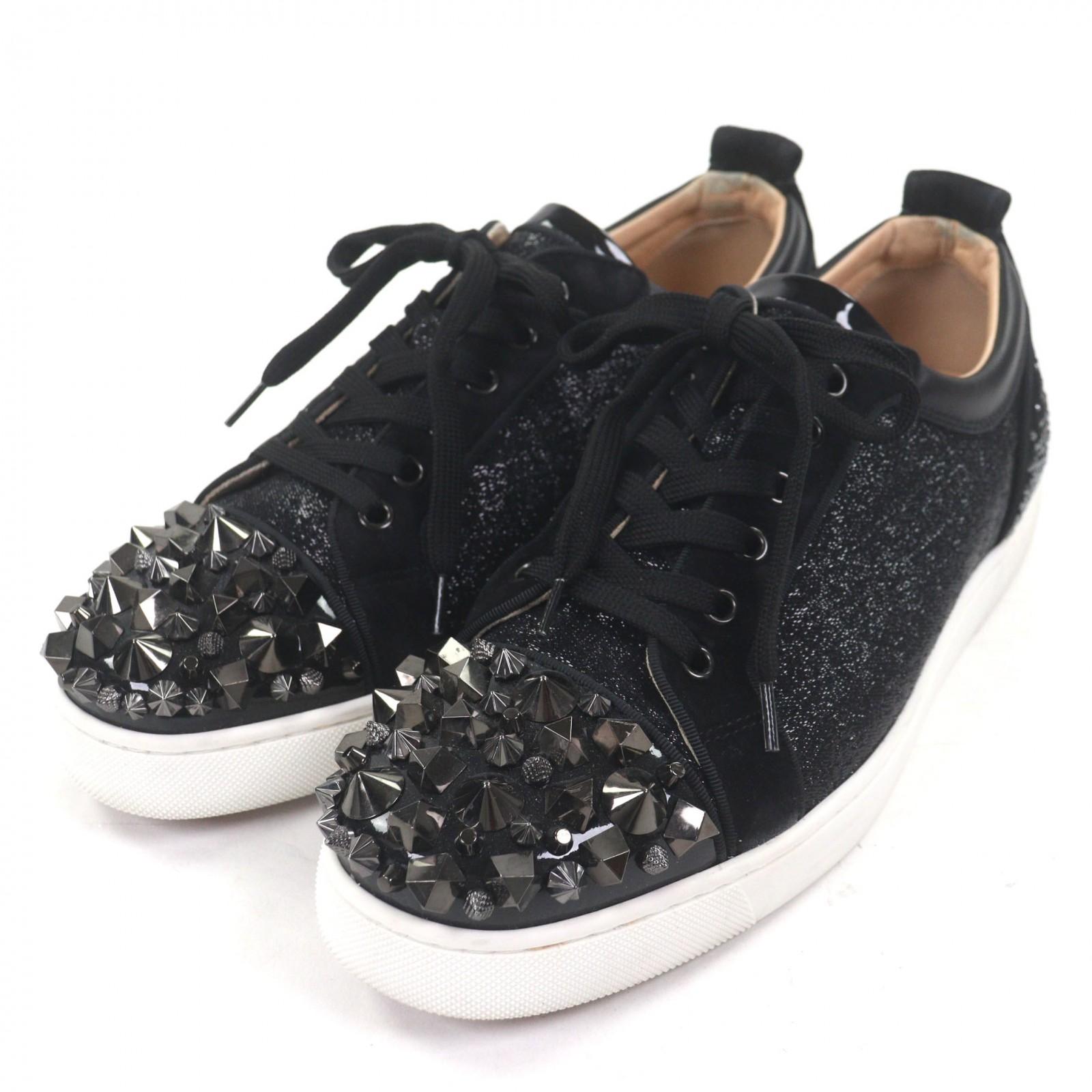 

Отличные низкие кроссовки Christian Louboutin Louis Junior черная ткань мужские 42 Б/у