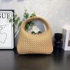 Genuine Leather Vintage Woven Tote Bag Women Structured Square Shape Medium Size Soft Texture Multiple Colors