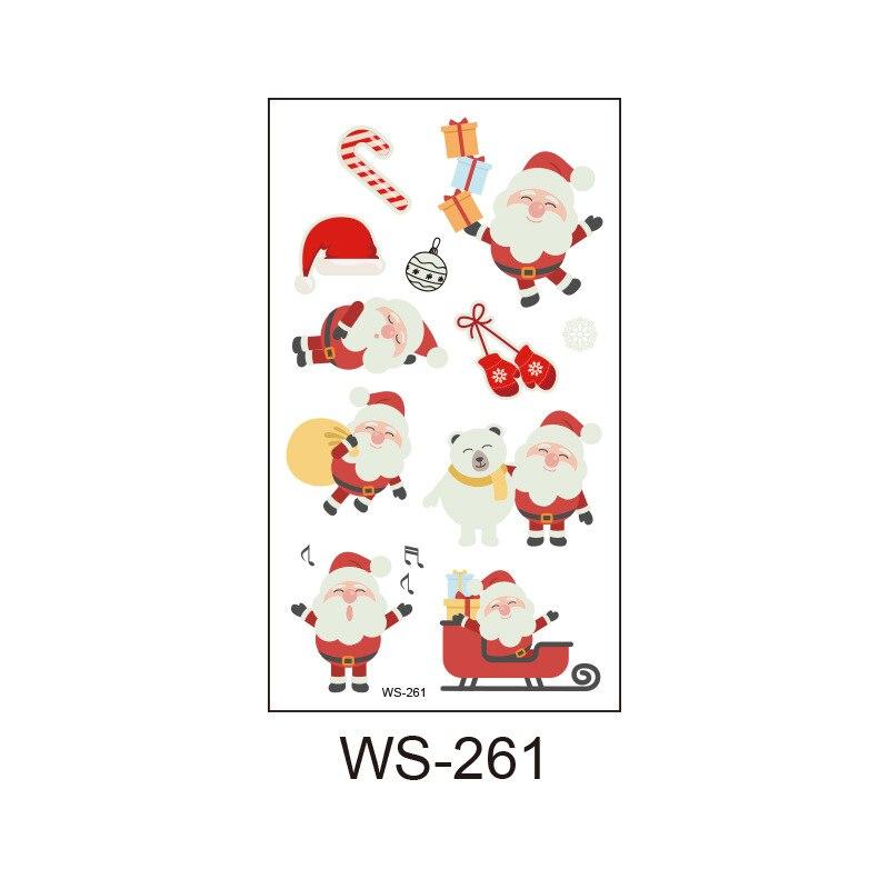 Christmas Luminous Tattoo Stickers Children's Luminous Tattoo Stickers Snowman Penguin Face Simulation Cartoon Stickers