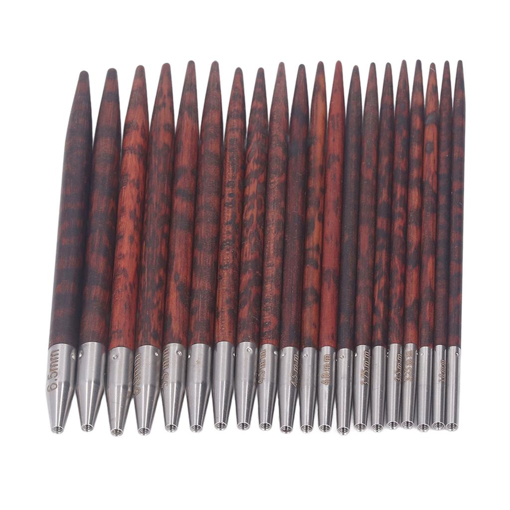 Circular Knitting Needle Set 3 To 6.5mm Ergonomic Wooden Handle Circular Needle Set with Storage Bag for Craft DIY