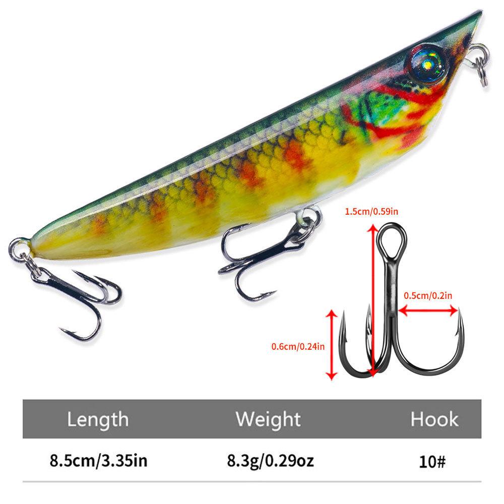 

Submerged Pencil Lure Bait8.3G8.5CMLong Casting Z-shaped Dog Lure Hard Bait Bass and Mandarin Fish Special Air Force Lure 8.5CM 8.3G