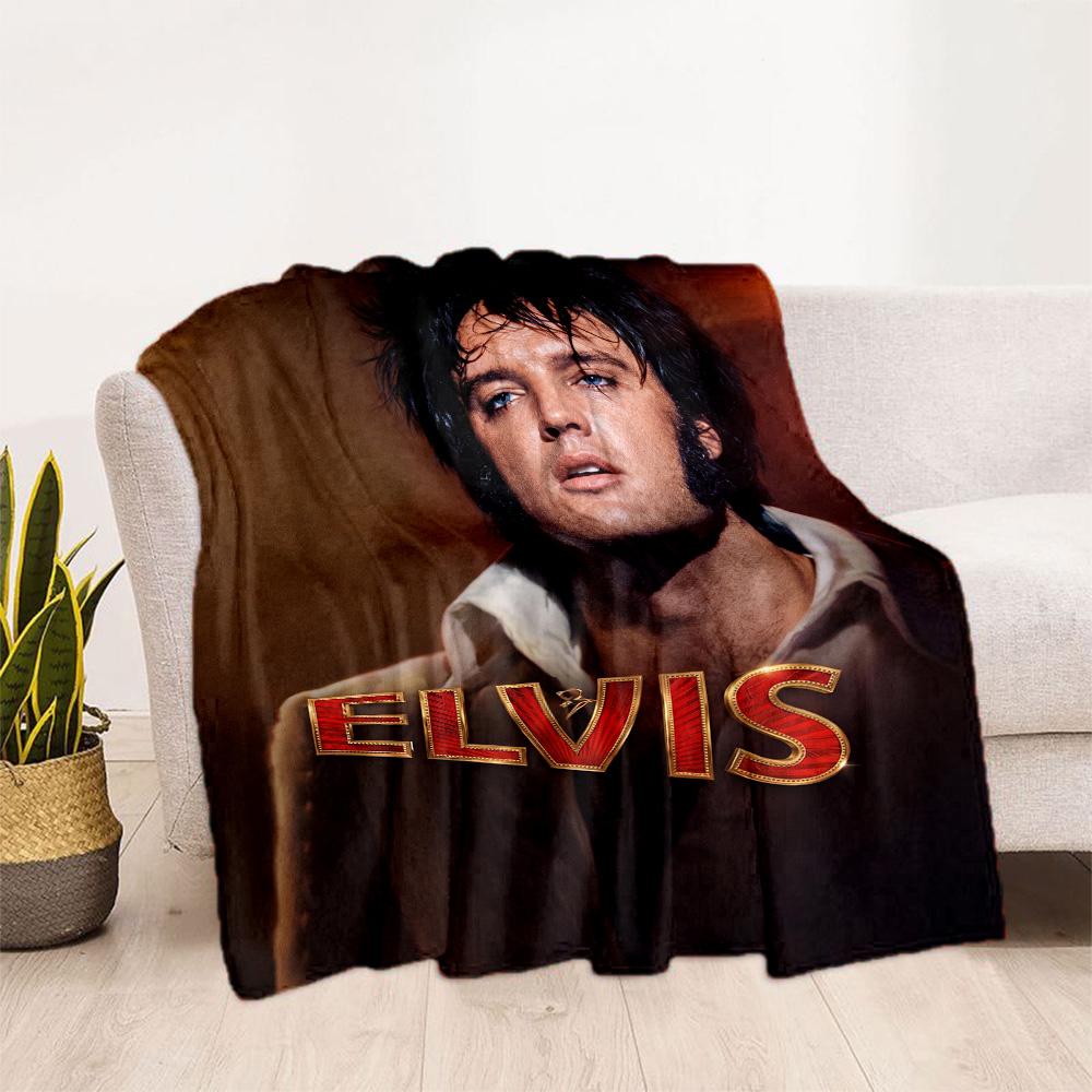 Rock Roll Legend Elvis Presley Blanket Soft Warm Cozy Suitable for Bed Picnics Chair Four Seasons Multipurpose Modern Style
