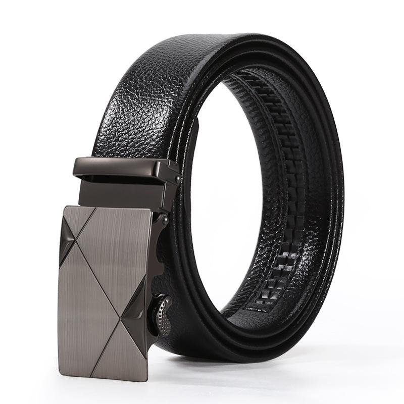 Leopard Automatic Button Head Men'S Dress Belt Men'S Green Business Casual Pants Belt