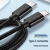 Dual Type-C Fast Charging Nylon Cable for iPhone 15, Samsung, Huawei, and Xiaomi Phones